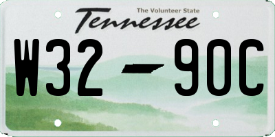 TN license plate W3290C
