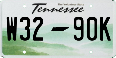 TN license plate W3290K