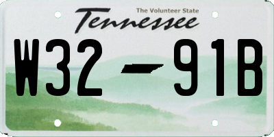 TN license plate W3291B