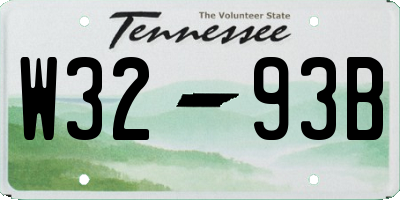 TN license plate W3293B