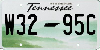 TN license plate W3295C