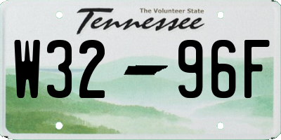 TN license plate W3296F