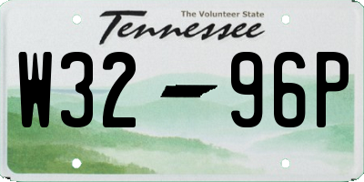 TN license plate W3296P