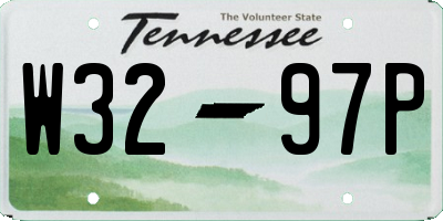 TN license plate W3297P