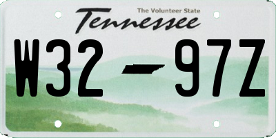 TN license plate W3297Z