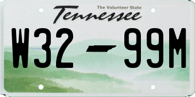 TN license plate W3299M