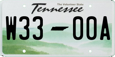 TN license plate W3300A