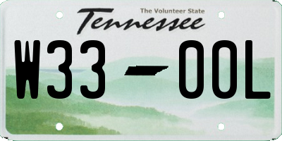 TN license plate W3300L