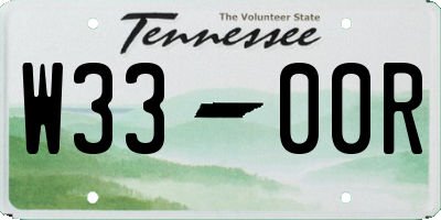 TN license plate W3300R