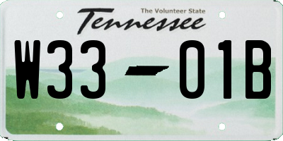 TN license plate W3301B