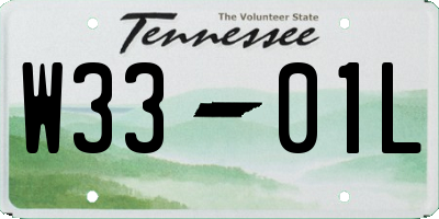 TN license plate W3301L
