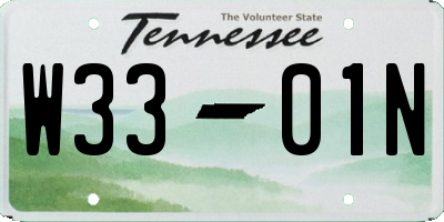 TN license plate W3301N
