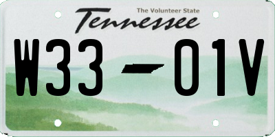TN license plate W3301V