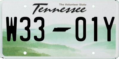 TN license plate W3301Y