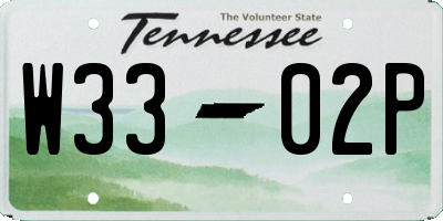 TN license plate W3302P