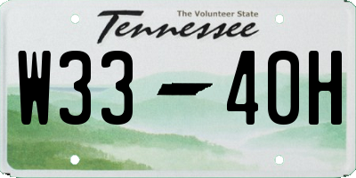 TN license plate W3340H