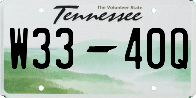 TN license plate W3340Q
