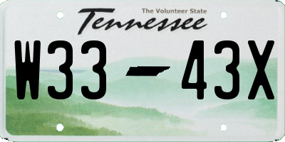 TN license plate W3343X