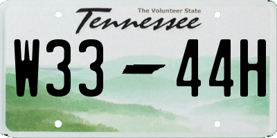 TN license plate W3344H