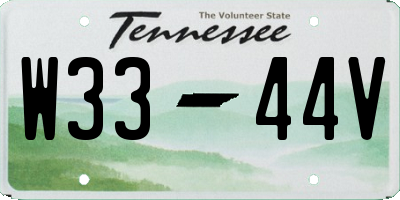 TN license plate W3344V