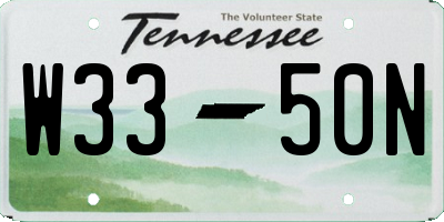 TN license plate W3350N