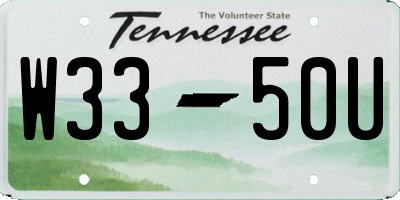 TN license plate W3350U