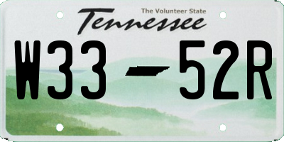 TN license plate W3352R