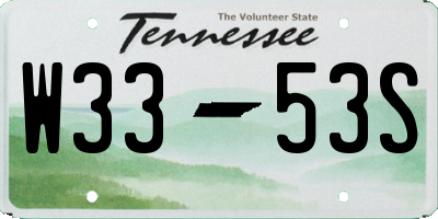 TN license plate W3353S