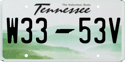 TN license plate W3353V