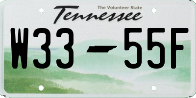 TN license plate W3355F