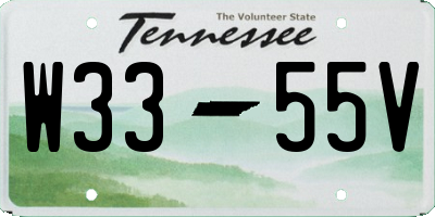 TN license plate W3355V