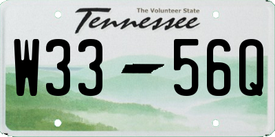 TN license plate W3356Q