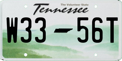 TN license plate W3356T