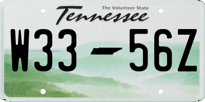 TN license plate W3356Z