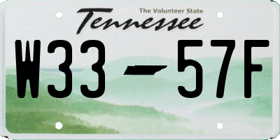 TN license plate W3357F