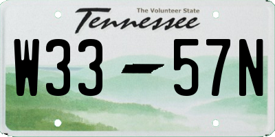 TN license plate W3357N
