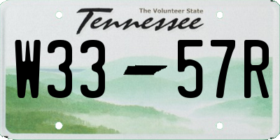 TN license plate W3357R