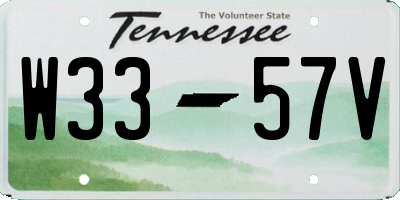 TN license plate W3357V