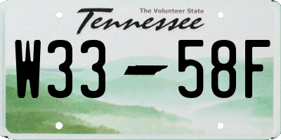 TN license plate W3358F