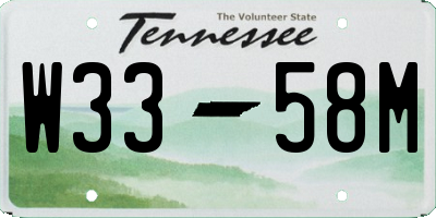 TN license plate W3358M