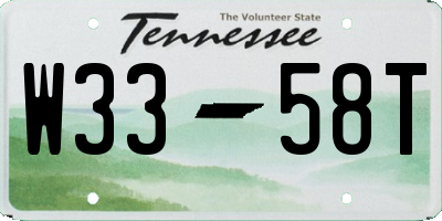 TN license plate W3358T