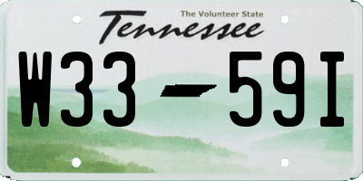 TN license plate W3359I