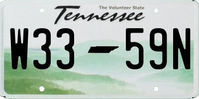 TN license plate W3359N