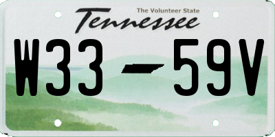 TN license plate W3359V