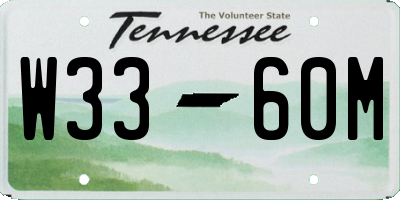 TN license plate W3360M