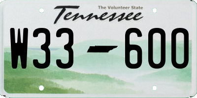 TN license plate W3360O