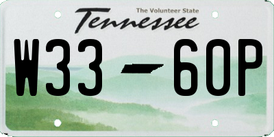 TN license plate W3360P
