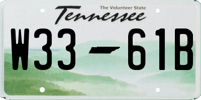 TN license plate W3361B