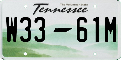 TN license plate W3361M