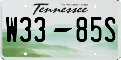 TN license plate W3385S